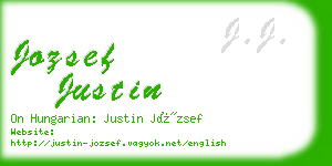 jozsef justin business card